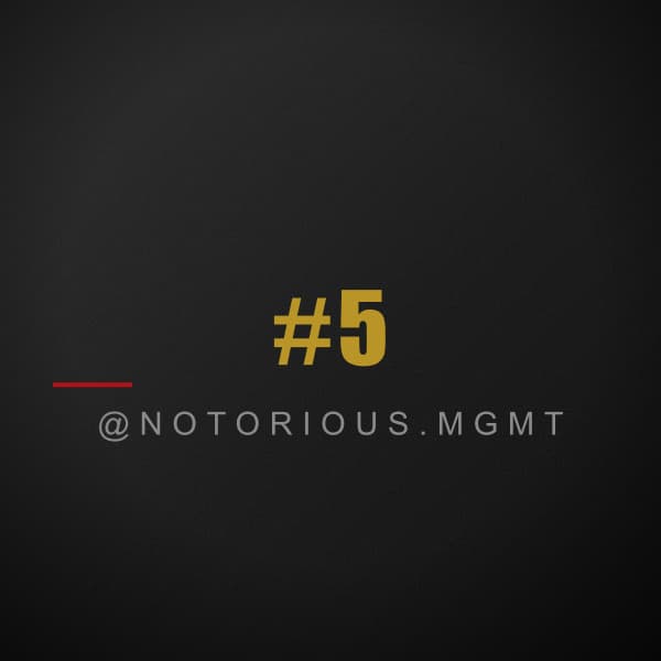 Publication Instagram 5 de Notorious MGMT